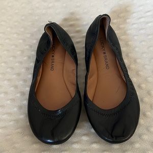 Lucky brand slip on flats.  Womens 6.5. Black
